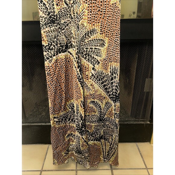 Women’s Small Nic+Zoe Dotty Palms Halter Dress In Neutral Multicolor New - Picture 3 of 6